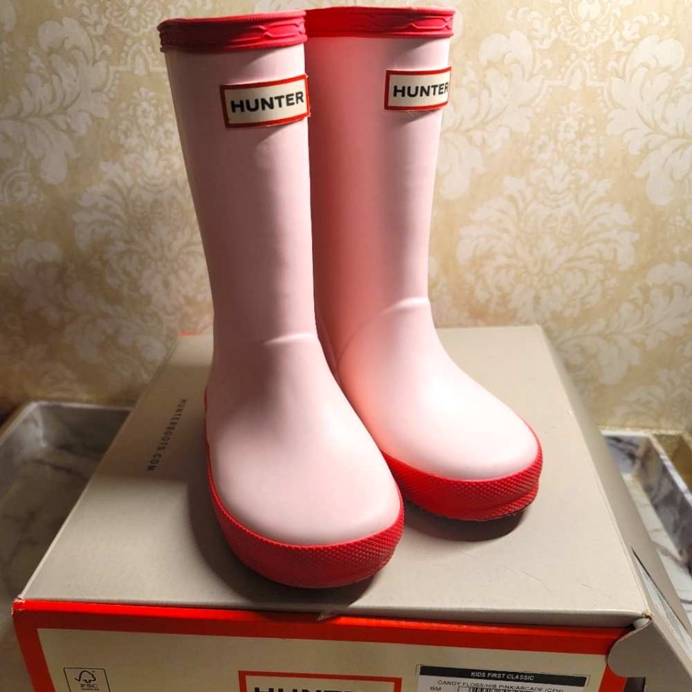 Candy Pink Girls Hunter Rain Boots